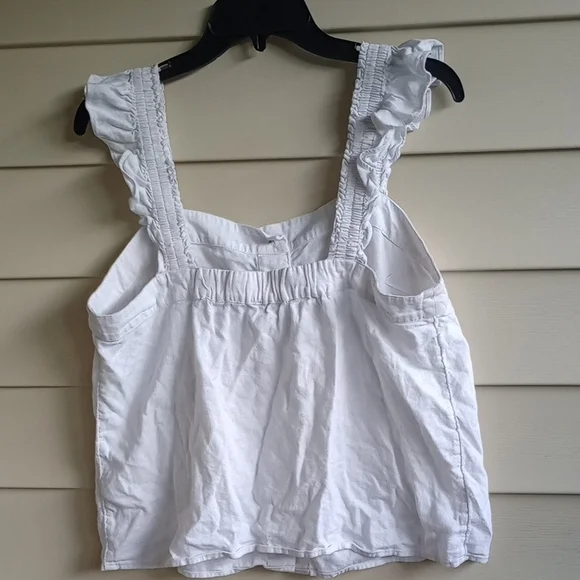 J. Crew Button-Front Tank with Ruffle Straps - Picture 10 of 15